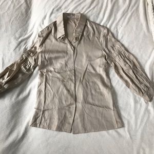 PRADA GOLD BLOUSE SIZE 4 (40)